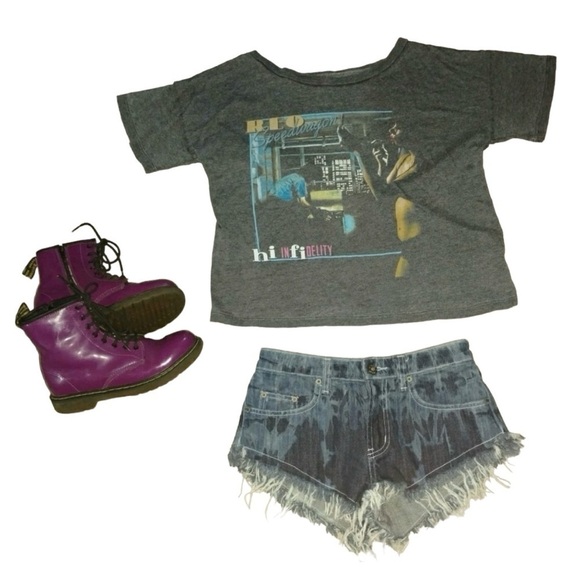 Carmar Shorts LF Bleached Short Festival ALT e-girl Grunge Booty Cut Off Dukes - Picture 6 of 16